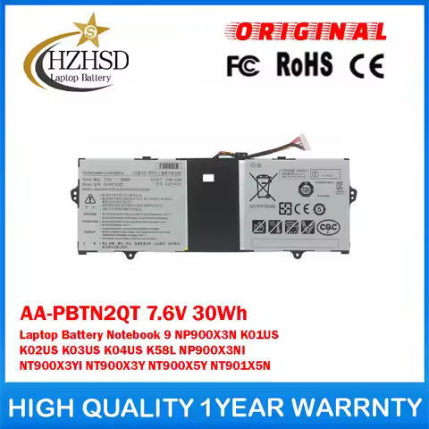 AA-PBTN2QT 7.6V 30Wh Genuine Original Laptop Battery For Samsung Notebook 9 NP900X3N K01US K02US K03