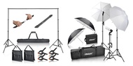 Emart Photo Video Studio 10Ft Adjustable Background Stand Backdrop Support System Kit with Carry Bag