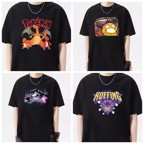 (MNSO) Pikachu Charizard T-shirt Y2K Men's Fashion Children's T-shirt Men's 3D-shirt Summer Women's 