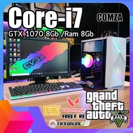 คอมครบชุด Core i7 /GTX 1070 8Gb /Ram 8Gb ทำงาน เล่นเกมส์ Gta V,Pubg,Fifa,Freefire,Valorant,Roblox,MineCraft สินค้าคุณภาพ พร้อมใช้งาน