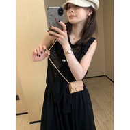 Hers| ️ 21037 Light People Astronomical Cuisine Two-Piece Multi-Wear Knitted Vest+Long Skirt Suit