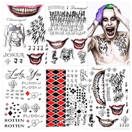 Joker Fake Tattoo Sticker Waterproof Set Temporary Spider Cute Cat Sticker Tattoo For Men Women B4d1