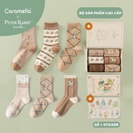 Caramella x Peter Rabbit High-End 6 Pairs Of Long Neck Socks Gift Box, Set of high-end women's socks