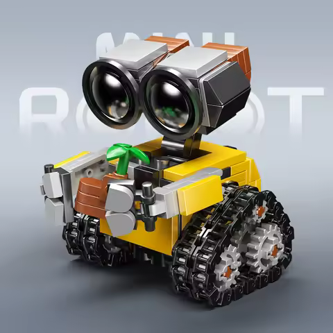 Space Mini Robot MOC Building Bricks Toys 217Pcs Tracked Bot Model Classic Movie Sci-Fi Blocks Dolls