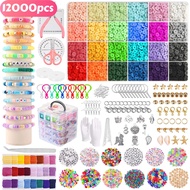 Complete 12,000-Piece Kit for Kids – Bracelets, Necklaces, Letters, Charms, Organizer Box, DIY Kit L