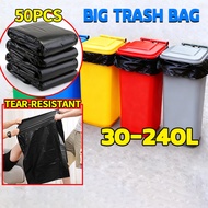 Large Trash Bags Black 30-240L Outdoor Trash Bin Bag–Leak-Proof Easy to Open for All Garbage Cans