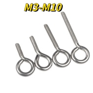 [XNY] M3/m4/m5/m6/m8 Closed Hook with Loop Screw 304 Stainless Steel Ring Screw Sheep Eye Screw Galvanized Screw