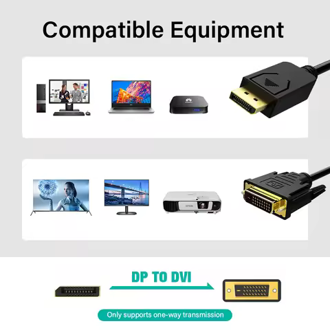 DP to HDMI / DVI /VGA Cable For TV Laptop Computer 4K 1080P Displayport Display Port DVI-D 24 1 Conv