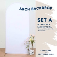 🇸🇬 [Rental] - 4 Days Wedding/Birthday Backdrop Rental Arch Cloth Backdrop Set A