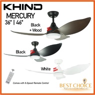 KHIND Mercury 36"/46" DC Motor Ceiling Fan with 20W Tri-Color LED