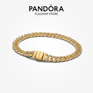 Pandora 14K Gold-Plated Pavé Cuban Chain Bracelet