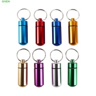 GIVEN Outdoor Medicine Bottle Keychain Travel Kits Waterproof Pill Bottle