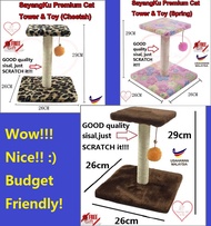 Free Gift Premium Large Comfy Cat Pet Tree Condo Play Bed Scratcher House Cat Tower Hammock Scratching
