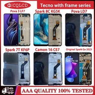 For Tecno Pova 3 LF7 LCD Spark 8C KG5K LCD Pova LD7 LCD Spark 7T KF6P LCD Camon 16 CE7 Original Spar