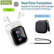 HTC NE20 Wireless Bluetooth Earphone AI Translator Earbud 134 Languages Translation Smart LCD Screen