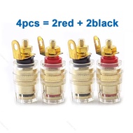 4pcs/set Speaker Terminal Binding Post 4mm Banana Plug Socket Amplifier Connector  MY28B2
