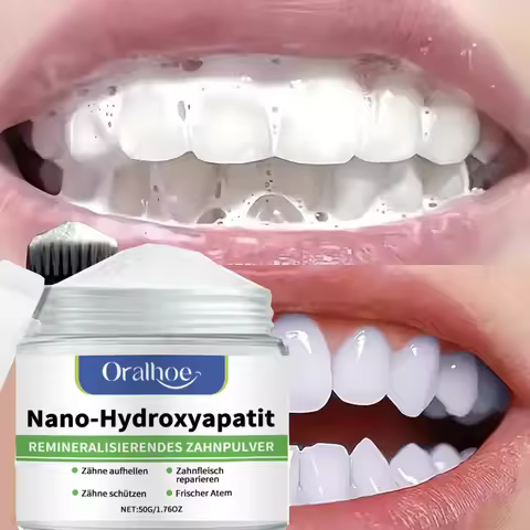 With Hydroxyapatite10%-Infused Winter Whitening Tooth Powder: Enamel Repair, Deep Cleaning & Long-La