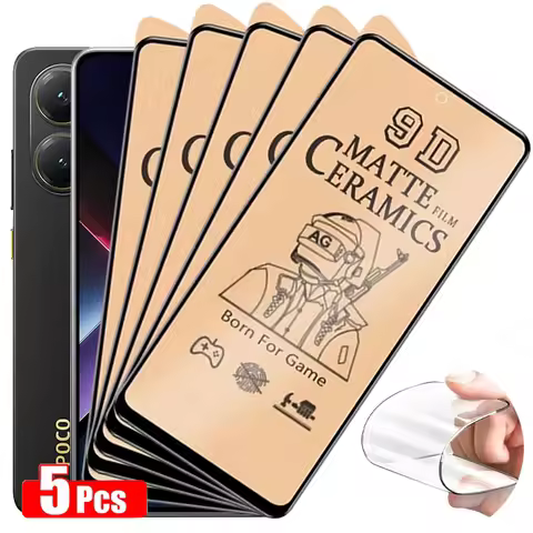5PCS Matte Ceramic Film for POCO X7 X6 X5 X4 X3 M7 M6 Pro 4G 5G Screen Protector for POCO F8 F7 Ultr