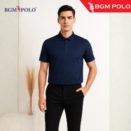 BGM POLO MEN'S POLO SHIRT ICE SILK STRIPED NO BUTTON-BP-SIS138SNB-MNCNCTW Lengan