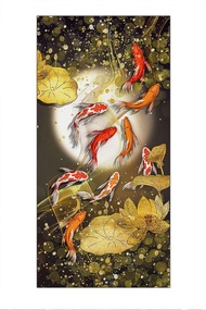 Canvas Wall Art 9 Koi Fish Wall Art Lucky Koi Wall Poster Koi Painting Poster for Room Aesthetic 041