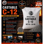 Refractory Portable C-12 25Kg | Industrial Fireproof Cement 1400°C C C C | Best Furnace & Furnace Ma