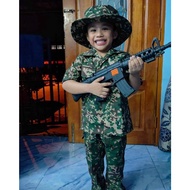 Baju kostum digital askar kanak-kanak dengan topi atau tanpa topi