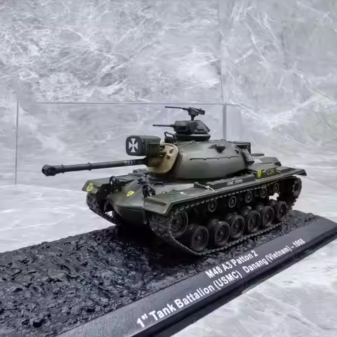 1/72 M48 A3 Patton Tank 2 Danang 1968 (alloy（main body）+Plastic Material) Model Ornament