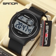 SANDA Digital Watch Men Military Army Sport Wristwatch Top Brand Luxury LED Stopwatch Waterproof Male Electronic Clock 9013