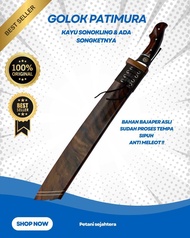 GOLOK PATIMURA SONGKET KAYU SONOKLING // BAJAPER ASLI PB 40cm // SPEK TEBAS KAYU BAMBU ANTI MELEOT