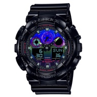 Casio G-Shock นาฬิกาข้อมือผู้ชาย สายเรซิ่น รุ่น GA-100GA-100RGB GA-100RGB-1A