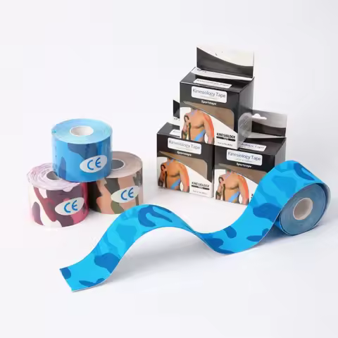 3-Color Camouflage Opp Bagged Elastic Sports Protective Tape Kinesiology Tape Muscle Tape Chest Tape