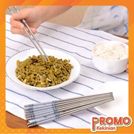 Trendy - H6870 Korean Chopsticks Practical, Rust-Resistant Stainless Steel Chopsticks with Batik Mot