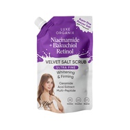 Luxe Organix Niacinamide + Bakuchiol Retinol Velvet Salt Scrub 300g