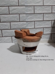 lò đất vỏ nhôm để bàn C15*R20 cm