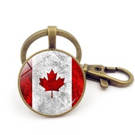 Canada Maple Leaf Retro National Flag Keychain Pendant Small Product Canada Flag Pendant Lobster Cla