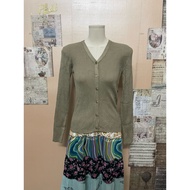 Japanese women's mongtogi cardigan with stretchy brown ca8