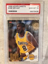 Kobe Bryant Sheets Hoops #1H 1996 Rookie Card PSA 10