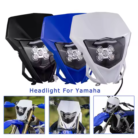 LED Headlight Headlamp For Yamaha WR250F WR250R WR450F YZ250F YZ450F YZ TTR WR FX MX Enduro Dirt Bik