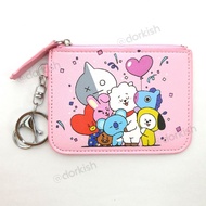 Korean BT 21 Ezlink Card Pass Holder Coin Purse Key Ring