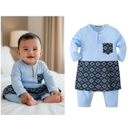 Baju Romper Baju Melayu Sampin Baby 3M - 12M