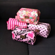 Weimi House Lily VS Victoria s secret striped cosmetic bag