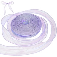 Holographic Purple Ribbon, 40 Yards Iridescent Organza Ribbon Easter Craft Decorative Ribbons for Gi