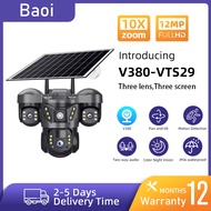 Boai WIFI 4G SIM Card 12MP 6K V380 Pro 3 Lenses 3 Screens CCTV Solar Outdoor CCTV Smart Tracking 29