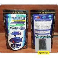 Akari Premium Blue Cichild Repack 10g Pakan Pelet Ikan Hias Channa Parrot Oscar Ori channa asiatica 