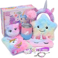 Tacobear Unicorns Gifts for Girls Kids Toys 6 7 8 9 10 Years Old with Star Light Up Pillow Stationer