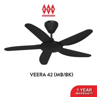 NSB VEERA 42 Inch 5 Blade DC Motor Ceiling Fan (Matte Black)