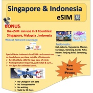 eSIM Singapore & Indonesia SIM (Bali, Jakarta, Medan, Surabaya, Bandung, Banda Ache, Batam), Singtel