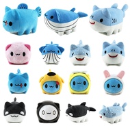 Aphmau Meow Meows Cute Blue Cartoon cat Plush Toy 25cm Bugcat Capoo Ocean Cat Worm Fish Worm Stuffed