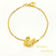 Rantai Tangan Angsa Emas 916 / Swan Bracelet 916 Gold Dreams Jewellery