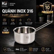 (Express) Kuchen SP Solid 316 Stainless Steel Pan 12Cm121316 | Autologous Non-Stick | Cooking Induct